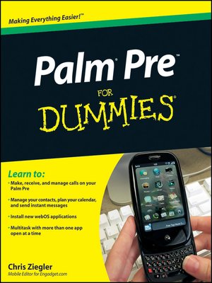 cover image of Palm Pre For Dummies